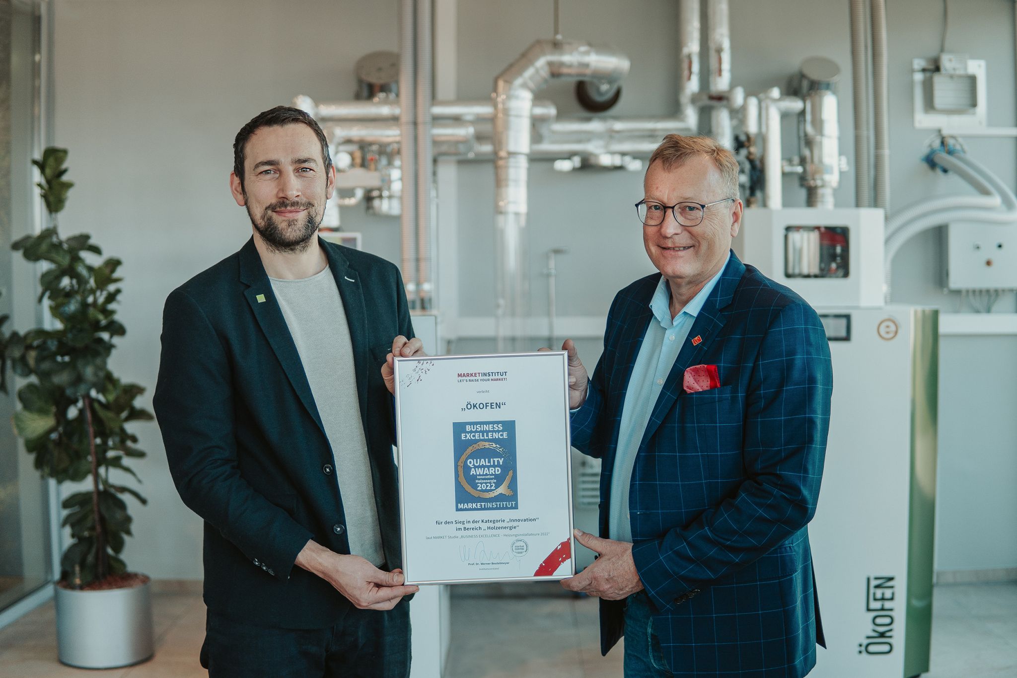 ÖkoFEN Forschungs- und EntwicklungsgesmbH a reçu le prix de la qualité MARKET pour l'innovation dans