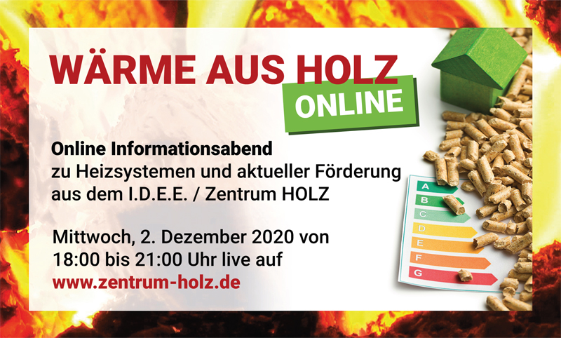 Digitaler Informationsabend zur Wärme aus Holz