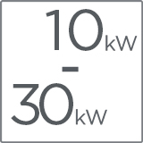 Hořák na pelety moduluje výkon od 30 kW do 10 kW v dokonalé součinnosti se čtyřmi vysoce účinnými ventilátory s regulací otáček. 