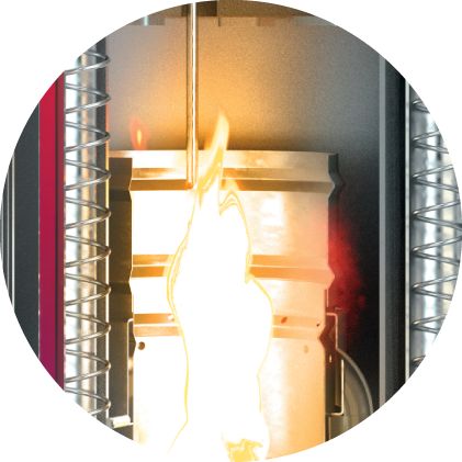 Chambre de combustion en acier inoxydable et corps de chauffe circulaire pour une montée rapide en température