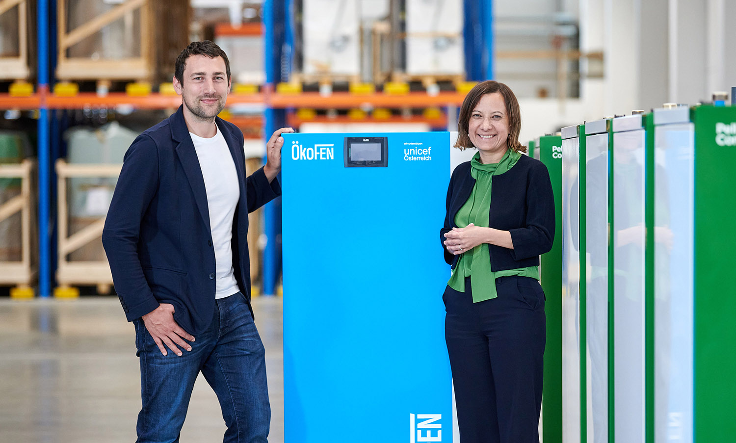 ÖkoFEN dedicates 100,000th pellet boiler to UNICEF Austria