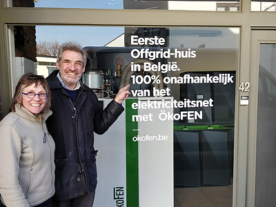 ÖkoFEN Belgium stelt eerste offgrid-huis in België voor